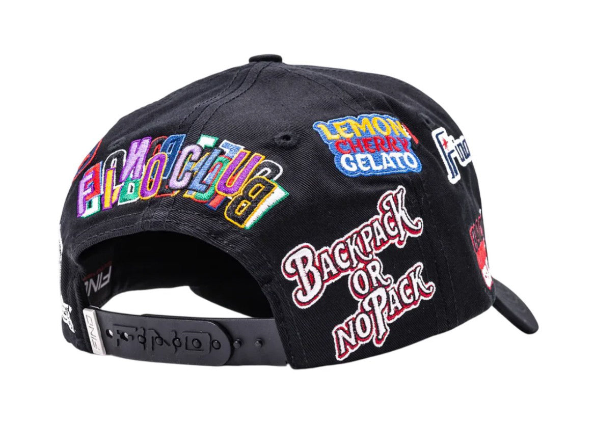 GALLO FINO X BACKPACKBOYZ COLLAB BLACK SNAPBACK HAT GFBACKPB BLK